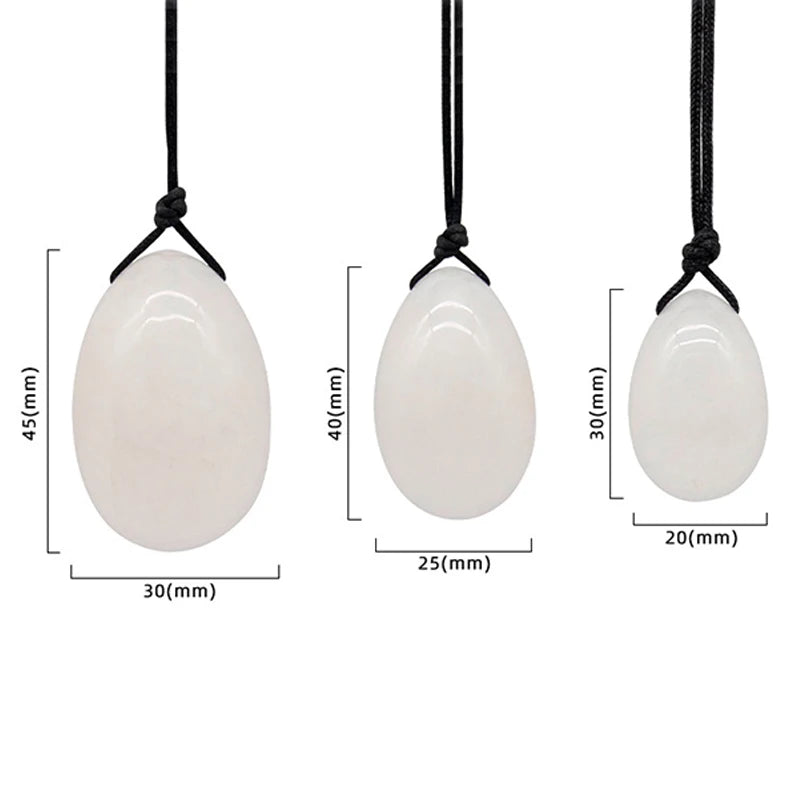 100% Pure Natural Quartz Yoni Egg Set Kegel Exerciser Balls