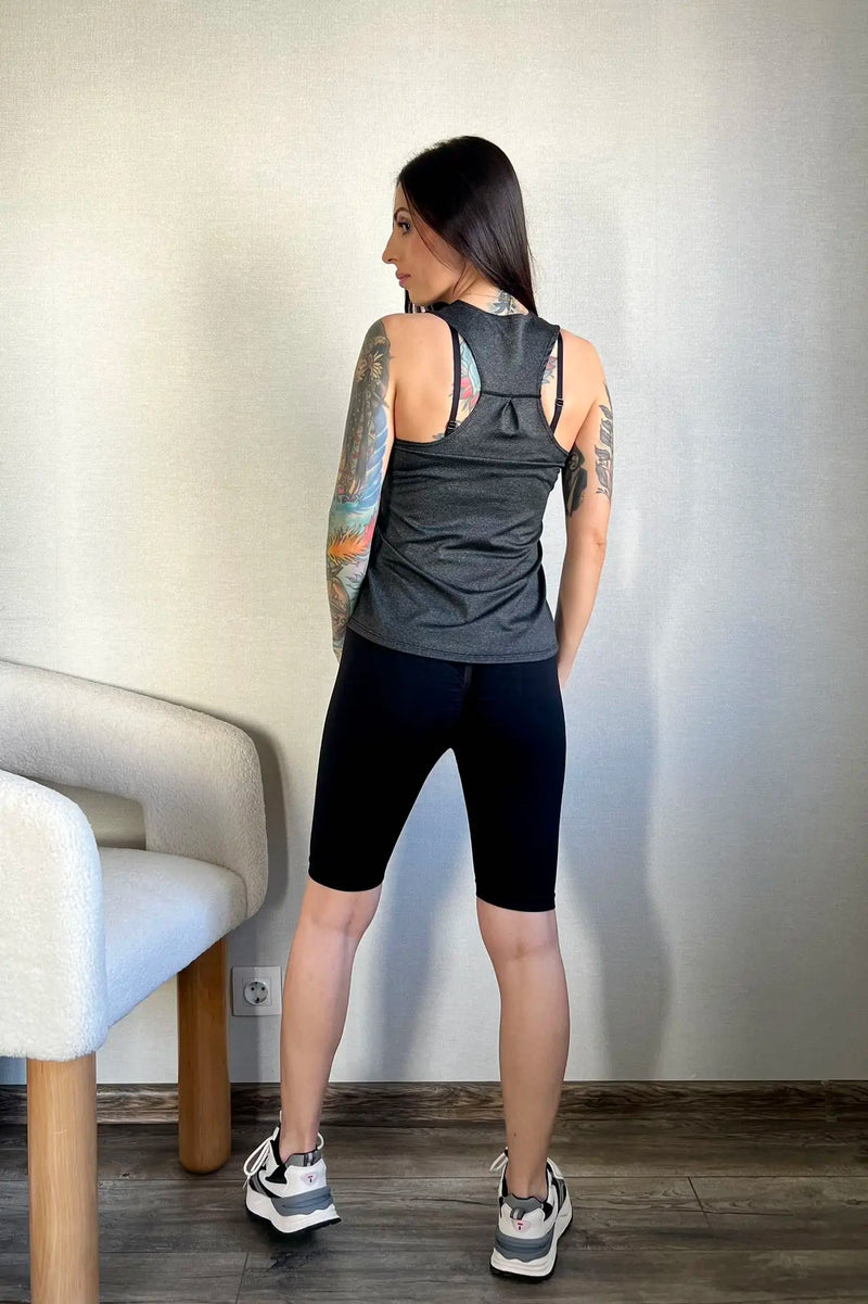STOUREG Sleeveless Racerback Yoga Tank Top