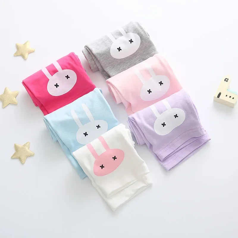Girls Summer Cotton Leggings – Knee-Length Candy Color Capris