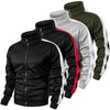 Men's Fleece-Lined Colorblock Jacket – Warm Zip-Up Sport Coat with Kangaroo Pocket