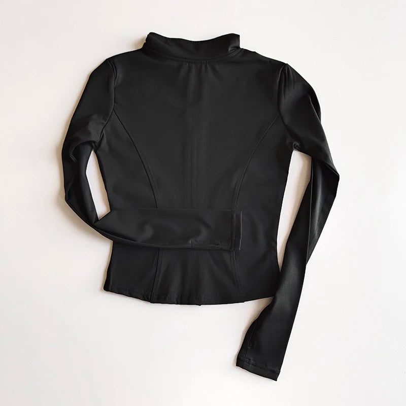 Women’s Slim Fit Zip-Up Yoga Jacket – Quick Dry Fitness Top