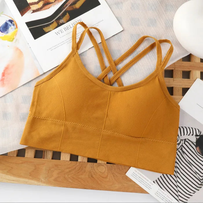 Sexy Women’s Back Cross Strap Tank Top Sports Bra