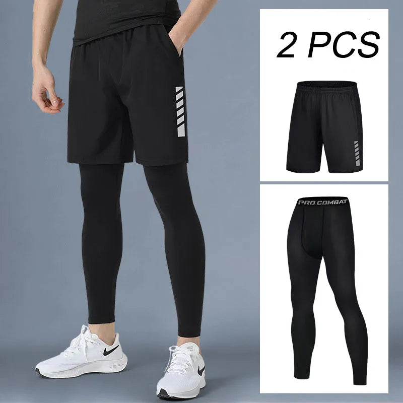 Men’s Compression Pants and Shorts Set