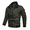 Men’s Vintage Pilot Bomber Jacket – Cotton Cargo Work Coat with Zipper Pockets