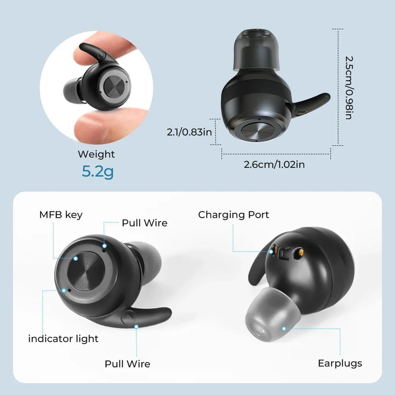ITE Bluetooth Rechargeable Hearing Aid with Sports Appearance and Digital Chips for Elderly