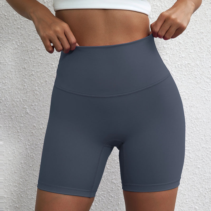 Solid Color Women’s High Waist Fitness Shorts