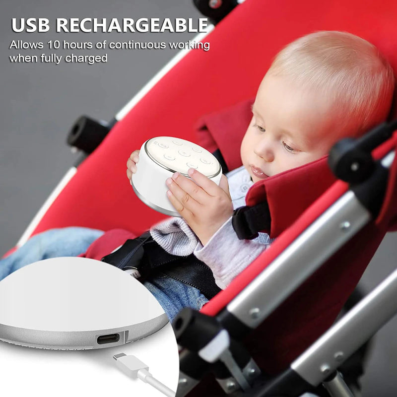 White Noise Sleep Machine with Night Light for Babies and Adults