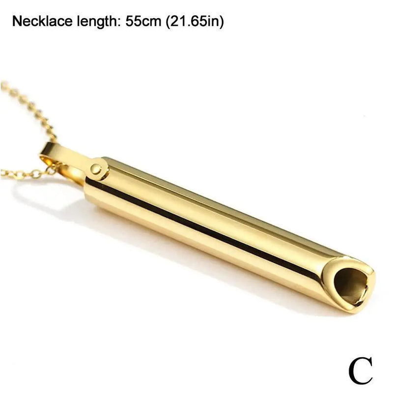 Stainless Steel Mindfulness Breathing Necklace