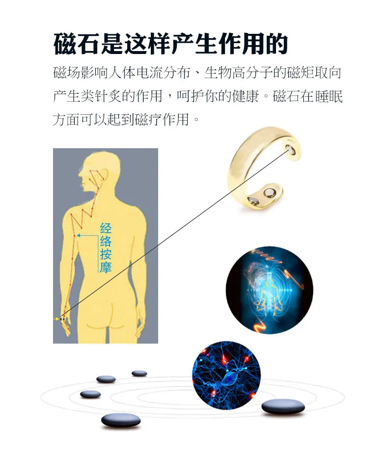 Anti Snoring Device Ring Magnetic Therapy Acupressure Treatment