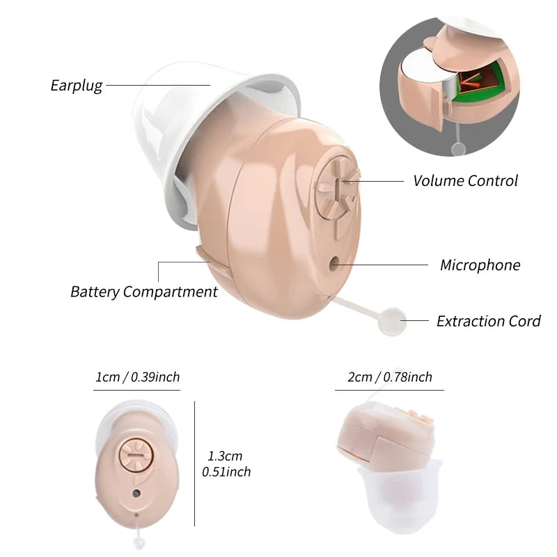 CIC Invisible Sound Adjustable Hearing Aids for The Elderly