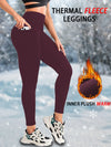 Women’s Thermal Fleece Lined Leggings – High Waisted Winter Workout Tights with Pockets