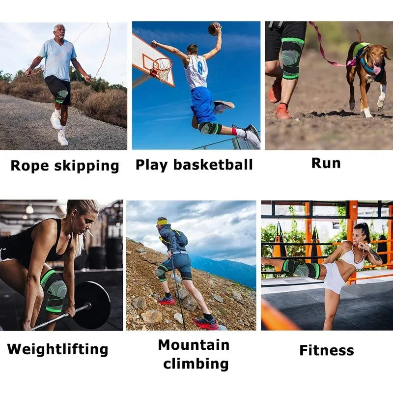 Knee Compression Sleeve with Adjustable Straps