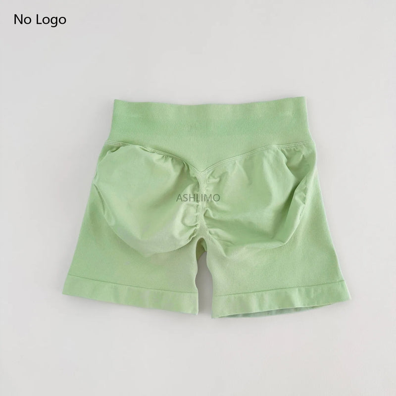 ARFTE Butt-Lifting Low Ribbed Elastic Band  Seamless Yoga-Biker Shorts