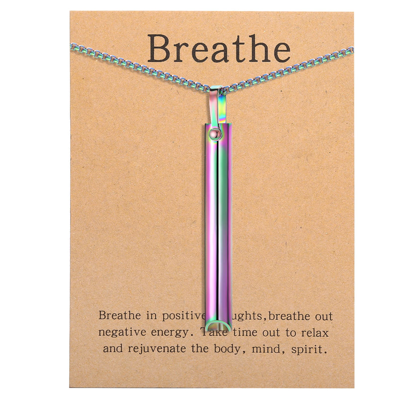 Stainless Steel Mindful Breathing Necklace - Anxiety Relief