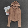Women's Hooded Fitness Jacket – Quick-Dry Long Sleeve Sports Cardigan