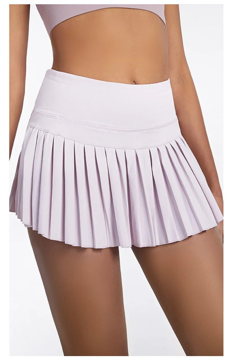 Summer Women’s Tennis Pleated Skirt with Inner Shorts