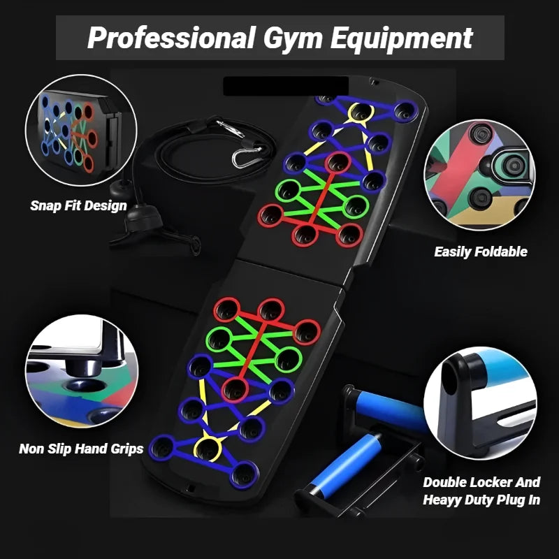 Multifunctional Foldable Push-Up Board for Home Fitness Training