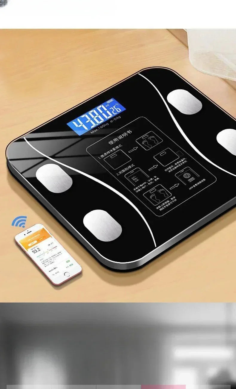 Smart Bluetooth Body Fat Scale with App Synchronization