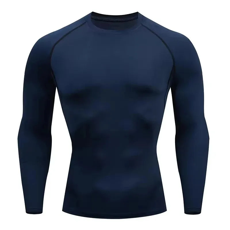 Men's Thermal Compression Shirt – Long Sleeve Running & Gym Workout Top