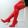 Women's Over-the-Knee High Heel Boots – 11cm Heels with Back Zipper, Sizes 40–46