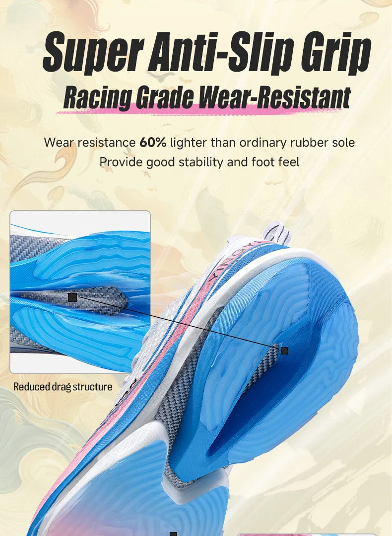 Carbon Plate Marathon Running Shoes – Lightweight Racing Sneakers with Stable Support & Cushioning