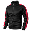 Men's Fleece-Lined Colorblock Jacket – Warm Zip-Up Sport Coat with Kangaroo Pocket
