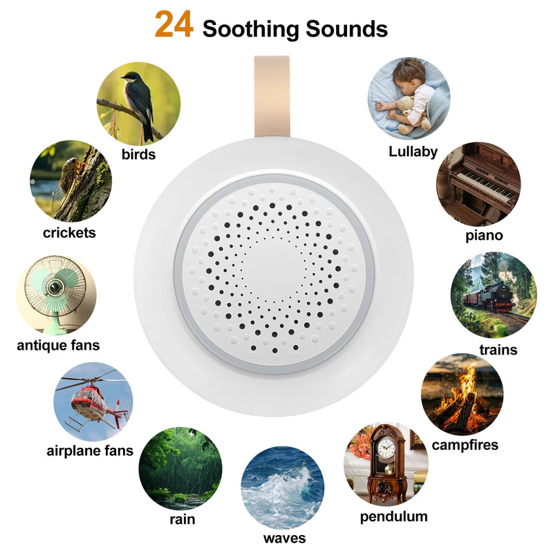 Portable White Noise Machine with Sleep Light (Rechargeable)