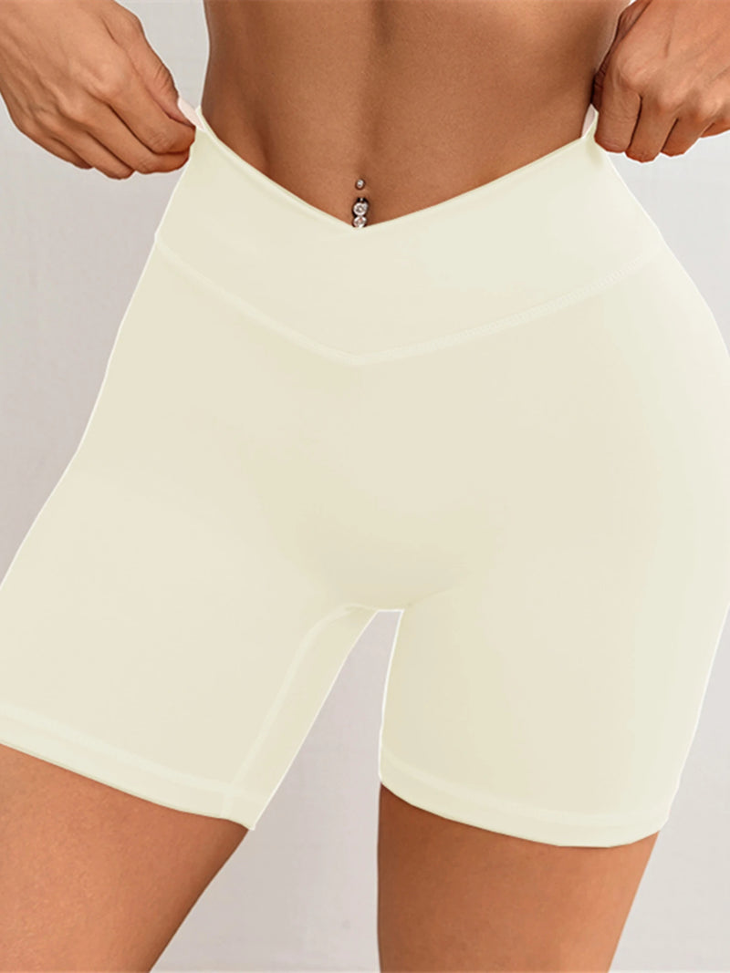 Women V Cross Waist Yoga Shorts