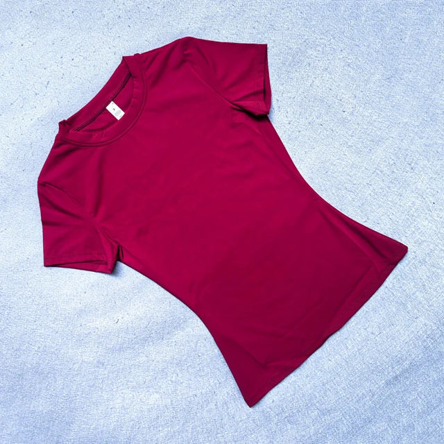 Women’s Seamless Yoga Top – Short Sleeve Sports T-Shirt for Gym, Running & Fitness