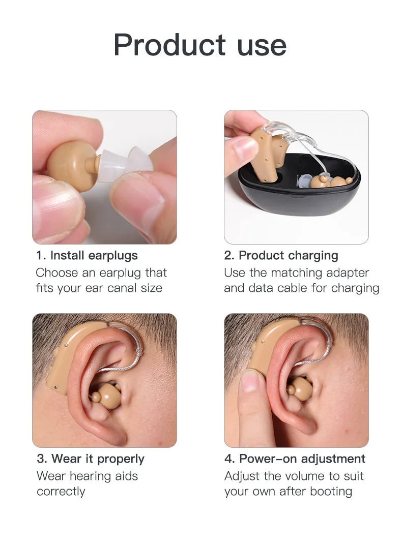 Rechargeable Portable Hearing Aid for the Elderly