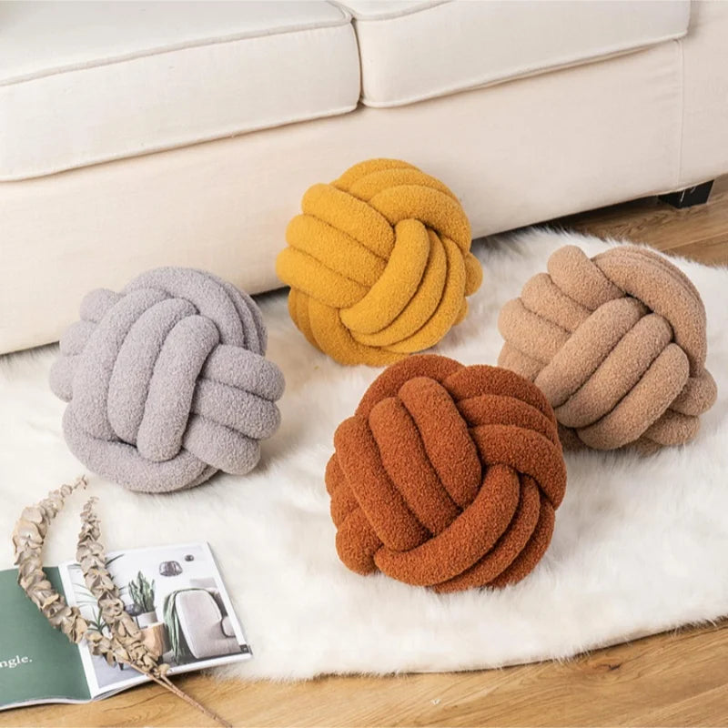 Aesthetic Knot Globe Plush Cushion