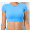 Women's Backless Muscle Back Sports Tee – Open Back Workout Yoga Training T-Shirt