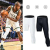 Men's One Leg Compression Leggings – Base Layer Cropped Sports Tights for Running & Basketball