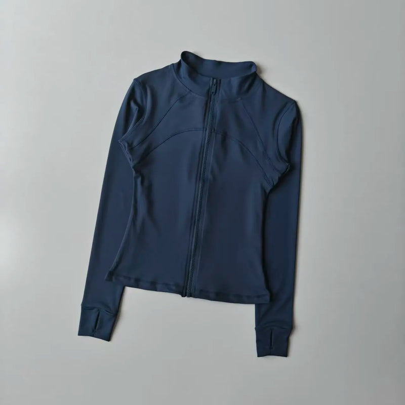 Women’s Slim Fit Zip-Up Yoga Jacket – Quick Dry Fitness Top