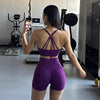 2 Pcs Yoga Sets Women High Waist Workout Outfits