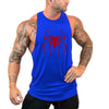 Men’s Red Spider Print Gym Tank Top – Breathable Sleeveless Bodybuilding Shirt