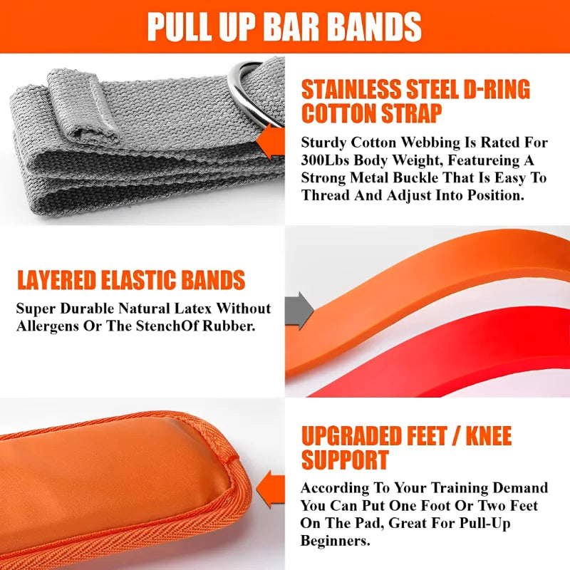Adjustable Pull Up Assistance Bands Set