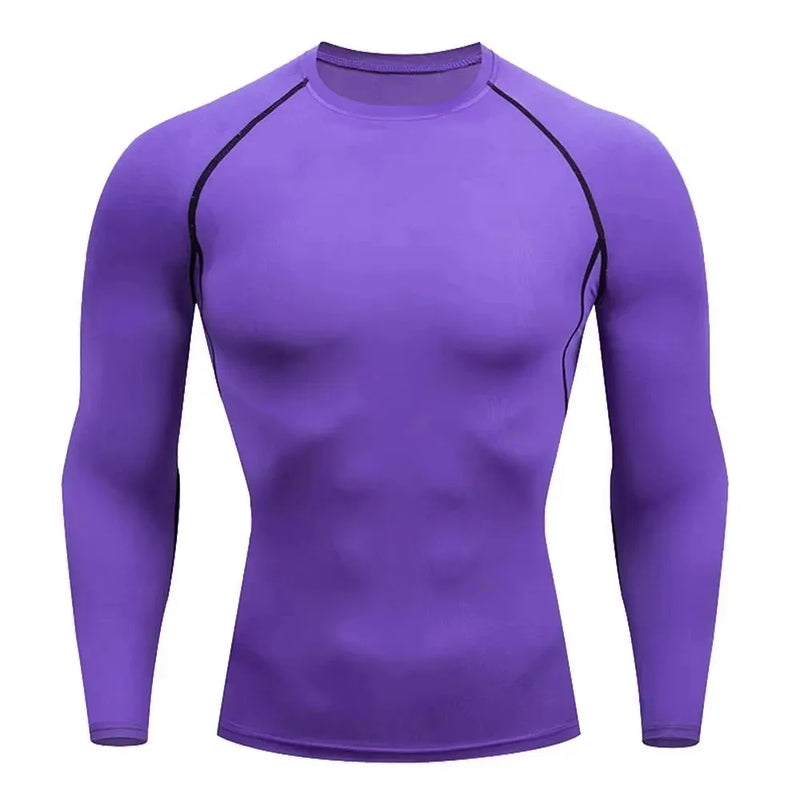 Men's Thermal Compression Shirt – Long Sleeve Running & Gym Workout Top