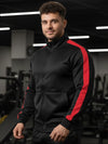 Men's Fleece-Lined Colorblock Jacket – Warm Zip-Up Sport Coat with Kangaroo Pocket