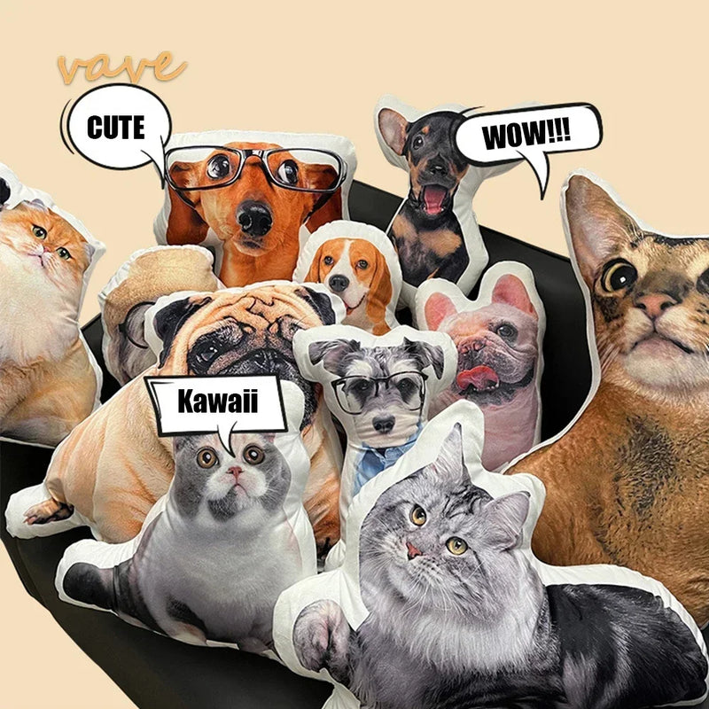 Photo Custom Shape Pillow Case DIY Pet Cushion