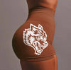 Women’s Seamless Yoga Wolf Gym Shorts
