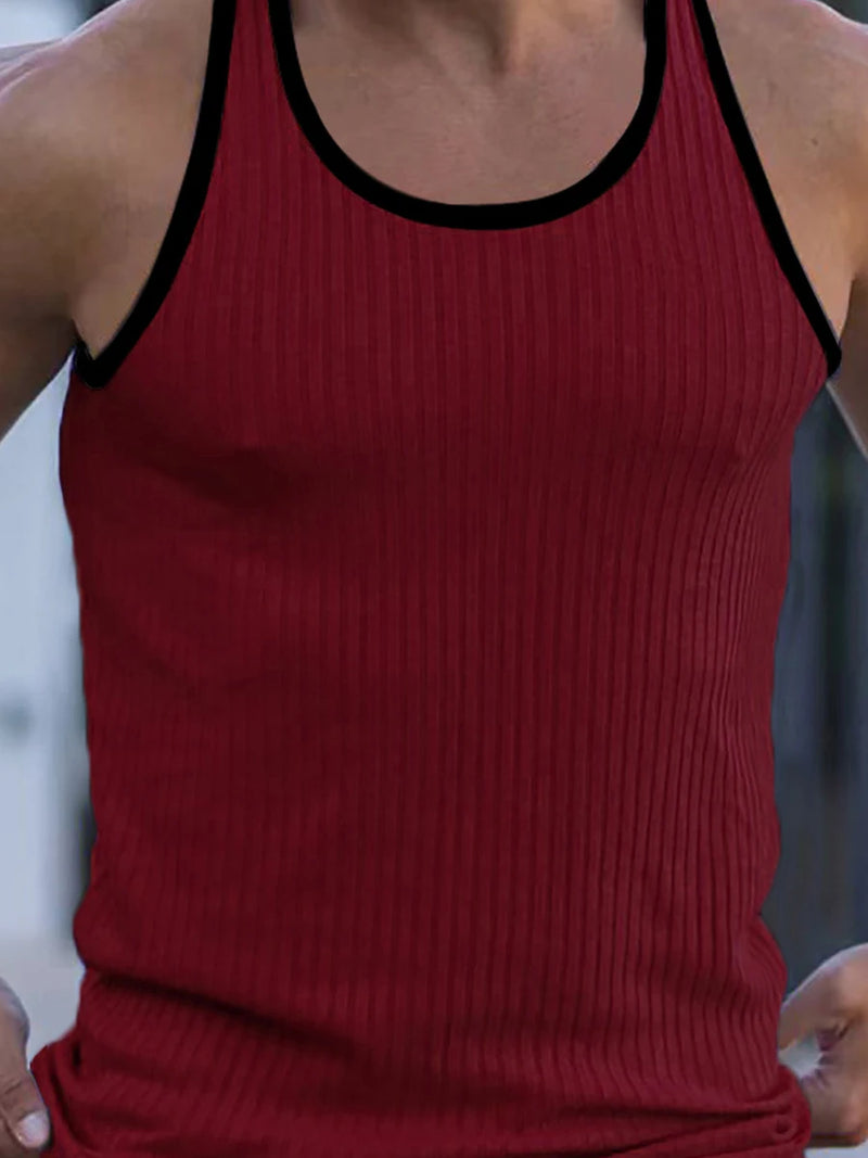 Men’s Sleeveless Racerback Muscle Tank Top – Gym Workout & Streetwear