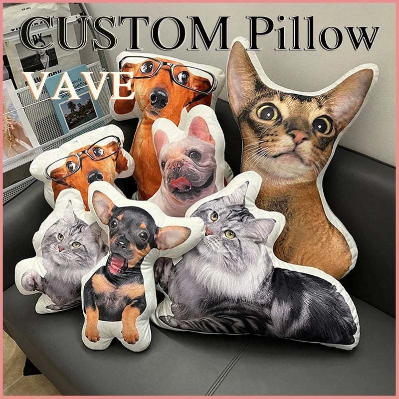 Photo Custom Shape Pillow Case DIY Pet Cushion