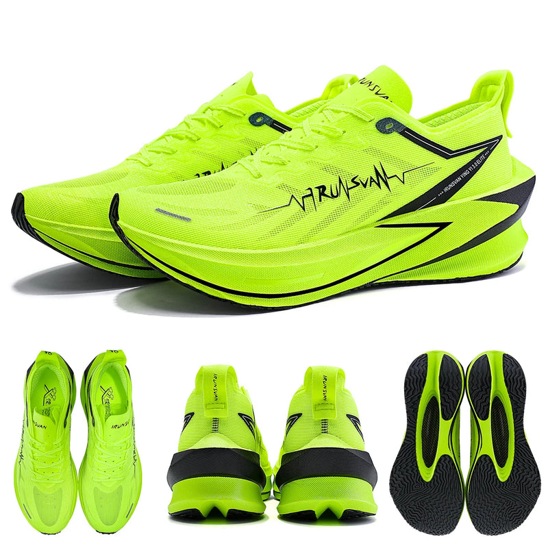 IRUNSVAN Carbon Plate Running Shoes – Cushioned Marathon Shoes for Men & Women
