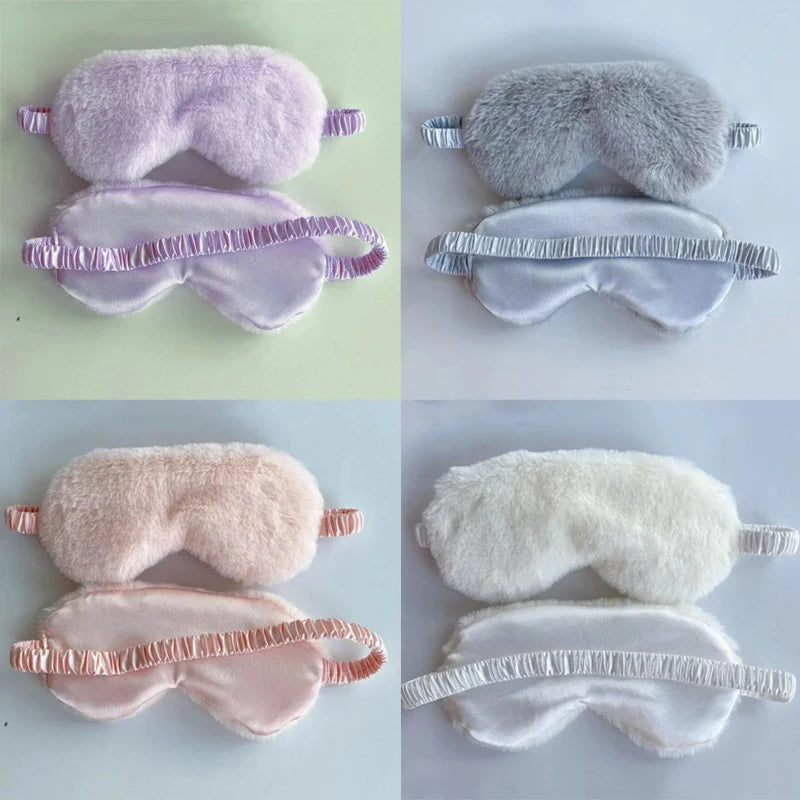 Cute Plush Sleeping Mask – Soft Love Cloud Blindfold Eye Cover for Sleeping & Naps