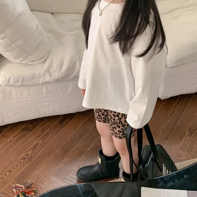 Girls’ Leopard Print Shorts Leggings