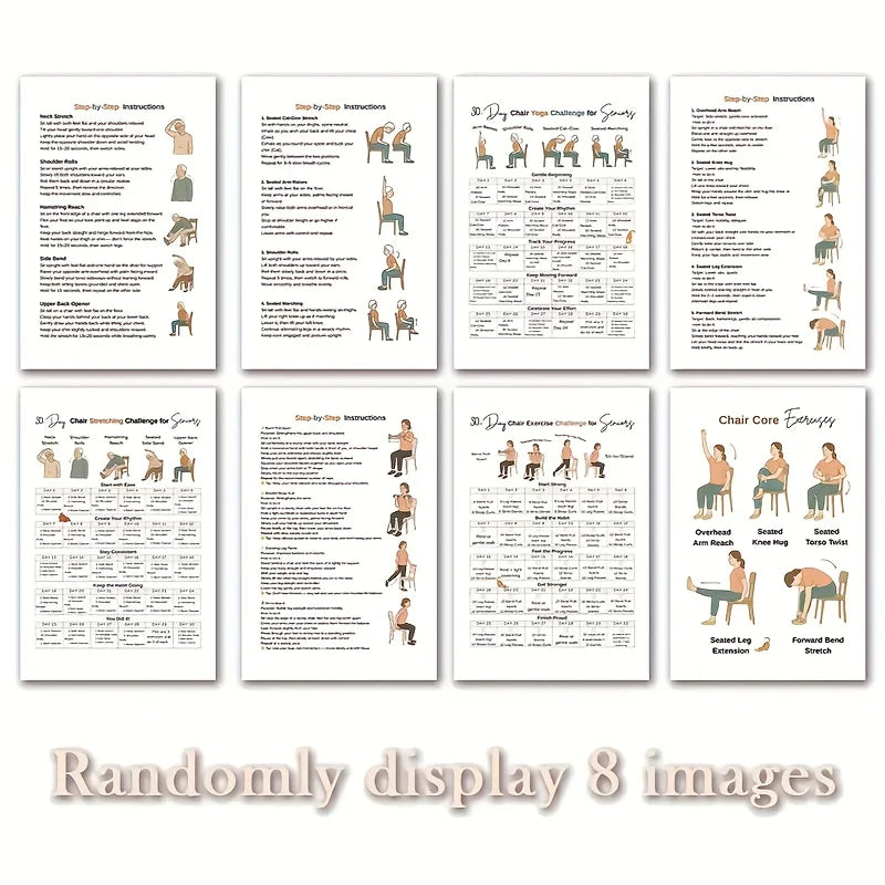 30-Day Chair Yoga Guide for Seniors Over 60 – 40+ Gentle Exercises