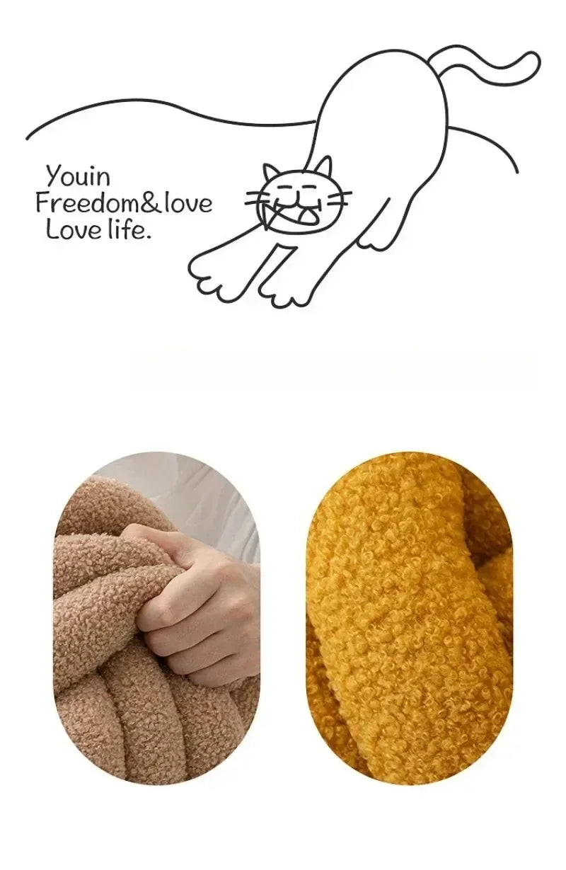 Aesthetic Knot Globe Plush Cushion