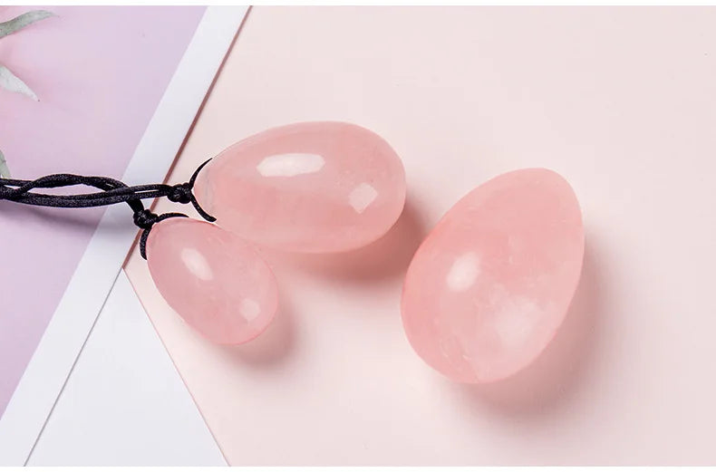 100% Pure Natural Quartz Yoni Egg Set Kegel Exerciser Balls