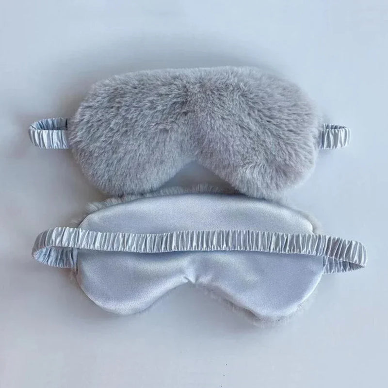 Cute Plush Sleeping Mask – Soft Love Cloud Blindfold Eye Cover for Sleeping & Naps